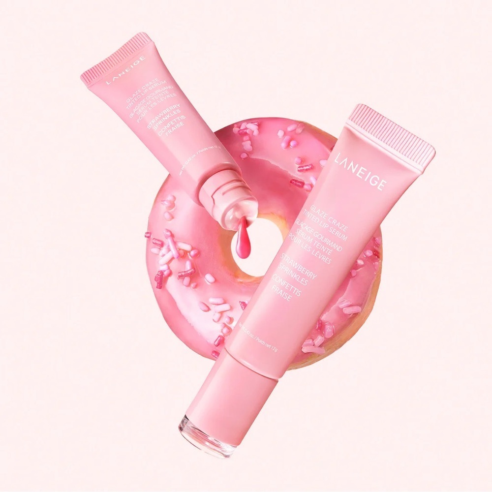 Laneign Glaze Craze Tinted Lip Serum strawberry sprinkles NIB